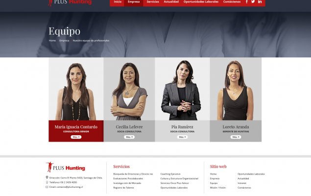 Diseño web Corporativo PLUS HUNTING