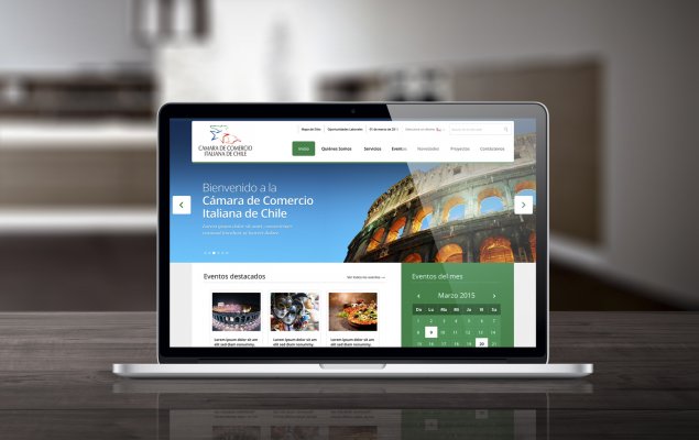 Diseño de Portal Web Cámara de Comercio Italiana de Chile