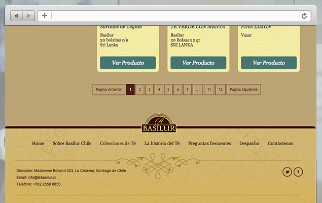 Diseño web Te Basilur