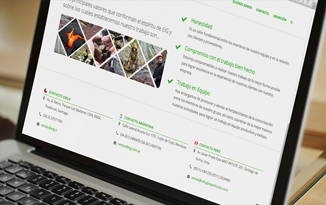 Sitio web EIG