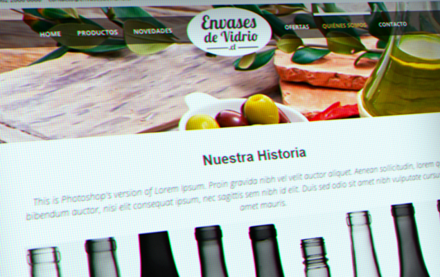Diseño web Envases de Vidrio