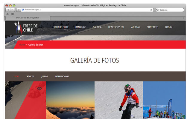 Sitio Web FREERIDE CHILE
