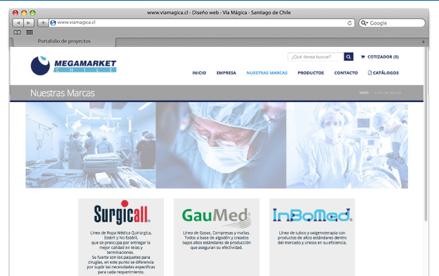 Sitio web Mega Market
