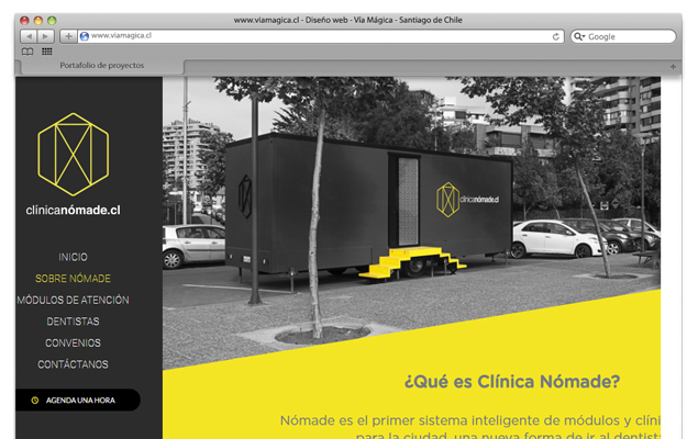 Sitio Responsive Clínica Nomade, una nueva forma de ir al dentista.