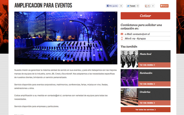OTR Producciones – Amplificación y Producción de eventos a su medida
