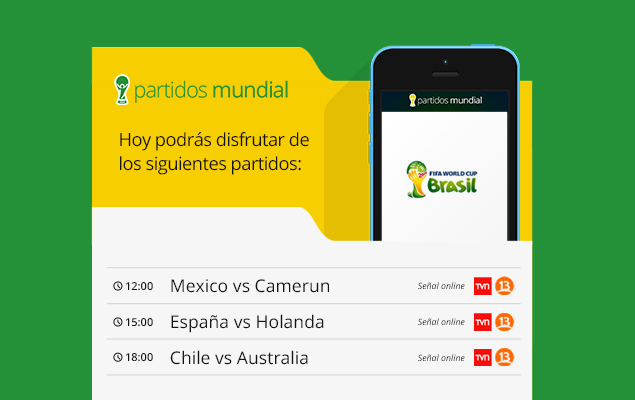 APP Partidos Mundial 2014