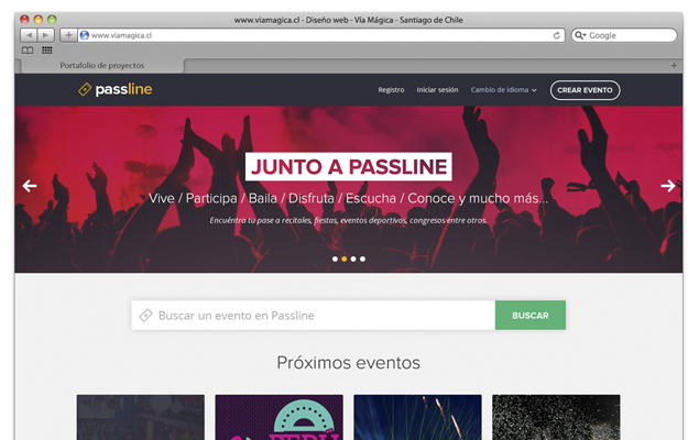 Diseño web Passline.cl