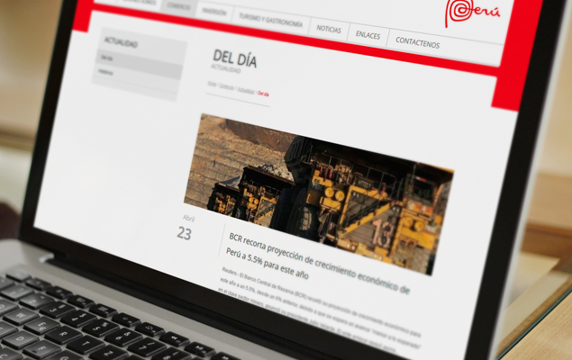 Diseño web Oficina Comercial del Peru en Chile