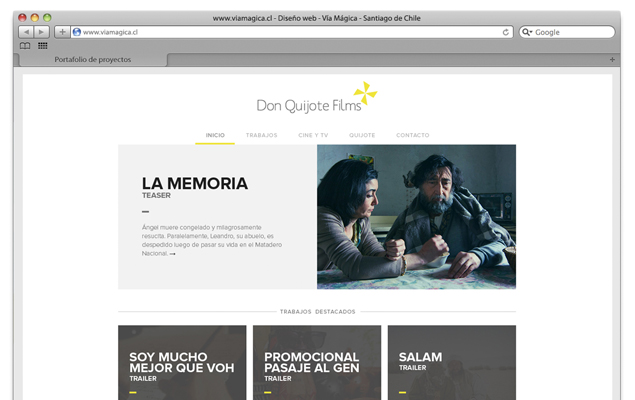 Diseño Web Don Quijote Films