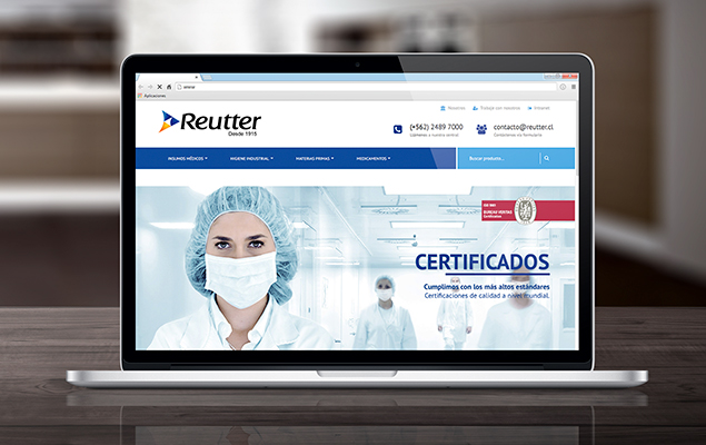 Sitio web para distribuidora Reutter.