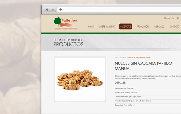 Diseño Web valbifrut.cl rediseño web