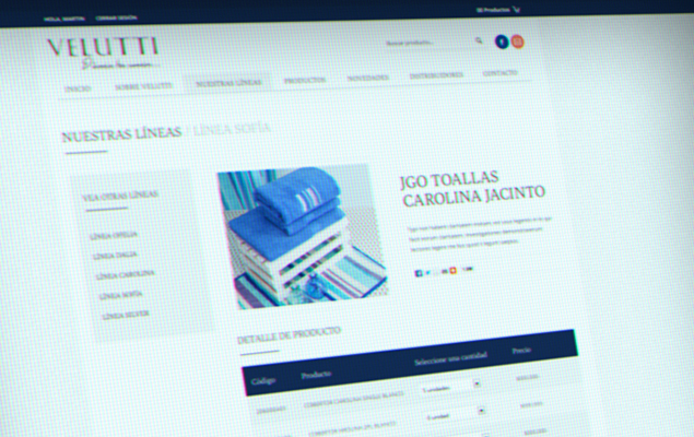 Diseño web Velutti